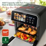MIRASTON 10 Quart Compact Air Fryer with 8 Presets