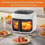 OXYSURE 7.6QT Glass Air Fryer with Temperature Control