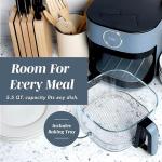 1400W Slate Blue Air Fryer with 8 Presets