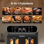 Topzee 8QT Dual Basket Air Fryer – Large Capacity