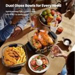 Kismile Dual Bowl Glass Air Fryer 1550W