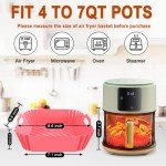 Square Silicone Air Fryer Liners 2-Pack