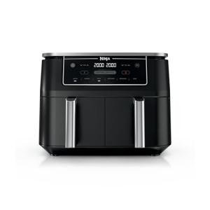 Ninja | Air Fryer | Finish Cooking Multiple Foods at the Same Time | 6-in-1 (Air Fry, Broil, Roast, Keep Warm, Dehydrate, Bake) | Fit up to 8lb Chicken Wings in the two 5 QT Baskets | DZ302