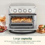 Cuisinart Air Fryer Toaster Oven with Grill, 1800W 8-1 Air Fryer Oven with Bake, Convection Bake, Grill, Broil and Warm Options, Large Capacity, 60-Minute Timer, TOA-70, Stainless Steel