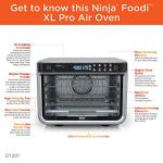 Ninja Air Fryer & Toaster Oven | Foodi Series, XL Pro Air Oven Kitchen Countertop Convection | 10-in-1 Functions | Fits a 5-lb Chicken & Sheet Pan of Vegetables | 1800 Watts | Stainless Steel | DT201