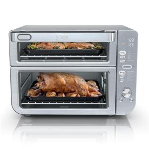 Ninja Air Fryer & Toaster Oven | Double Stack XL | Countertop Oven | 12-in-1 Fits 4.5lb Chicken & 6lbs of Wings | SmartFinish Cook 2 Different Meals at the Same Time | Stainless Steel | DCT601