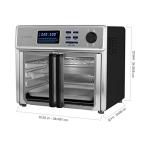 Kalorik MAXX Complete Air Fryer Oven Digital Controls 26-Quart Capacity 10-in-1 Countertop Cooker with 21 Presets, 15 Deluxe Accessories & 60-Recipe Hardcover Cookbook, 1700-Watts, Stainless Steel
