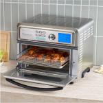 Cuisinart Air Fryer Toaster Oven, Digital Display, 1800 Watt Air Fryer Toaster Oven Combo with Adjustable Temperature and Controls, Stainless Steel Small Kitchen Appliance, TOA-65,Silver