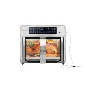 Kalorik Air Fryer Oven MAXX Advance Series 26-Quart with Digital Controls Easy-View Door and 21 Smart Cooking Presets, Includes Cooking Accessories with XXL Air Fry Basket, 1700-Watts, Stainless Steel