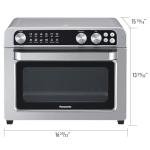Panasonic FlashXpress Family Size Air Fryer Toaster Oven Combo, 11 Cooking Functions, 1800W PFAS-Free, Double Infrared Heating, Temperature Control Dial, Stainless Steel - NB-G211P
