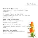 Panasonic FlashXpress Family Size Air Fryer Toaster Oven Combo, 11 Cooking Functions, 1800W PFAS-Free, Double Infrared Heating, Temperature Control Dial, Stainless Steel - NB-G211P