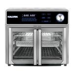 Kalorik Air Fryer Oven Grill MAXX Series 26-Quart with Smokeless Sear Technology Digital Controls Easy-View Door and 22 Smart Cooking Presets, Includes Cooking Accessories, 1700-Watts, Stainless Steel