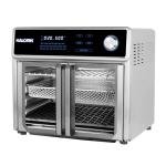 Kalorik Air Fryer Oven Grill MAXX Series 26-Quart with Smokeless Sear Technology Digital Controls Easy-View Door and 22 Smart Cooking Presets, Includes Cooking Accessories, 1700-Watts, Stainless Steel