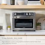 Panasonic FlashXpress Family Size Air Fryer Toaster Oven Combo, 11 Cooking Functions, 1800W PFAS-Free, Double Infrared Heating, Temperature Control Dial, Stainless Steel - NB-G211P