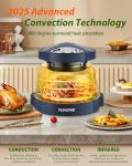 Nuwave Oven Pro Plus Air Fryer, Infra-Red Countertop, 2025 Advanced Convection, No Defrosting or Preheating, Cook Fresh or Frozen, Durable Power Dome, 100 Presets & 50 Memory, PFAS Free, Dark Blue