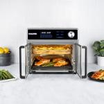 Kalorik Air Fryer Oven Grill MAXX Series 26-Quart with Smokeless Sear Technology Digital Controls Easy-View Door and 22 Smart Cooking Presets, Includes Cooking Accessories, 1700-Watts, Stainless Steel