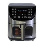 Kenmore 8 Quart Air Fryer - Aerogrill, Non-Stick Frying Basket, French Fry, Digital Touch Screen, 12 Presets, Freidora Eléctrica, Countertop Cooking Kitchen Appliance, Stainless Steel, Black