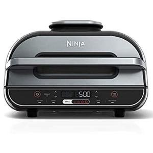 Ninja Foodi 5 In 1 Indoor Grill and Air Fryer with Surround Searing, Removable Grill Gate, Crisper Basket, Cooking Pot, and Smoke Control System