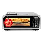 Kitchen Elite 15 in 1 Digital Toaster Oven Air Fryer Combo with Touch Panel and 12 Inch Pizza Capacity, Stainless Steel, Silver