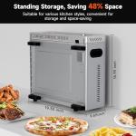 Kitchen Elite 15 in 1 Digital Toaster Oven Air Fryer Combo with Touch Panel and 12 Inch Pizza Capacity, Stainless Steel, Silver