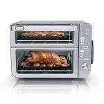 Ninja Countertop Oven Double Stack XL & Air Fryer with Pro Cook System, 12-in-1, Flexdoor, FlavorSeal, SMART FINISH with DualZone Technology, Air Fryer, Bake, Broil, Reheat, Stainless Steel, DCT651 (Renewed)