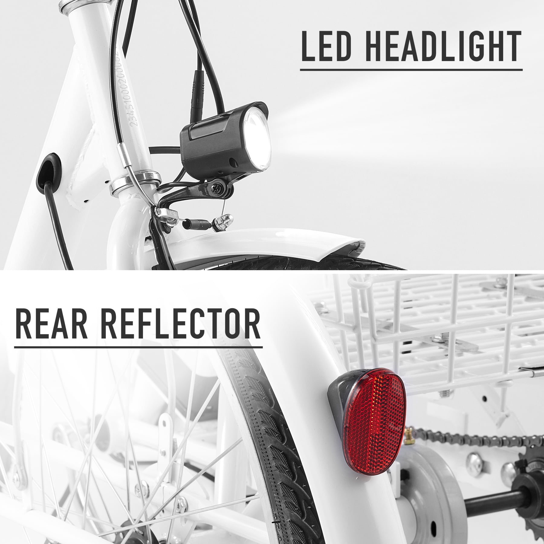 VIRIBUS 26" Adult Electric Trike - White