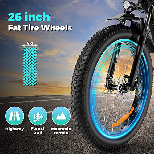 Electric Fat Tire Snow eBike 500W 26