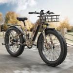 PUCKIPUPPY 960W Electric Fat Tire Bike 28MPH