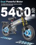 ANIIOKI 5400W Dual Motor Electric Fat Tire eBike