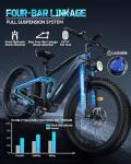 FREESKY 48V 1800W Full Suspension Electric Mountain Bike