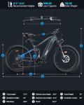 FREESKY 48V 1800W Full Suspension Electric Mountain Bike