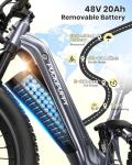 PUCKIPUPPY 960W Step-Thru Electric Mountain Bike