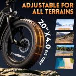 SISIGAD 1500W Electric Mountain Bike with 20x4 Tires