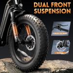 SISIGAD 1500W Electric Mountain Bike with 20x4 Tires