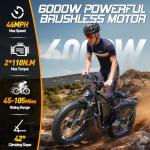 6000W Dual Motor All-Wheel Drive Electric Bike