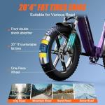 HOVSCO 1500W Folding Electric Bike for Adults