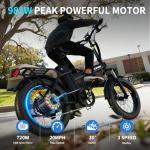 Foldable Electric Fat Tire Bike with 983W Motor