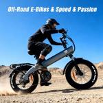 HX Adult Electric Bike with Cargo Rack & Fat Tires