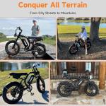 GLOBALKEEP 750W Fat Tire Electric Bike for Adults