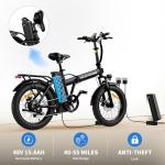 Foldable Electric Fat Tire Bike with 983W Motor