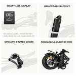 Foldable Electric Fat Tire Bike with 983W Motor