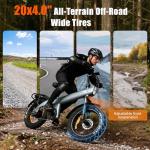 HX Adult Electric Bike with Cargo Rack & Fat Tires