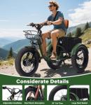 NOMIGO Folding Electric Tricycle with 500W Motor