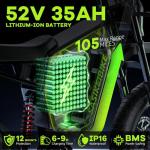 Puttken Electric Bike for Adults - Blue