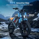 DEEPOWER QS7 Electric Bike - 1500W, 30MPH, Fat Tire