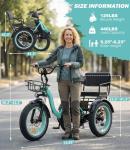 NOMIGO Two-Seater Electric Tricycle with 1350W Motor