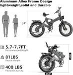 EUYBIKE Peak 2000W Foldable Electric Bike 35MPH