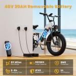 Auloor 1500W Adults Electric Bike with 70-Mile Range
