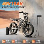 TST 1500W Electric Bike with Removable Battery