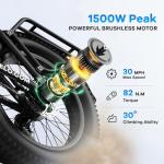 Cybervelo 1500W Step-Thru Electric Bike for All Terrain